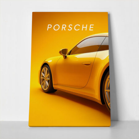 Πινακας σε καμβά PORSCHE YELLOW - Αυτοκινητα