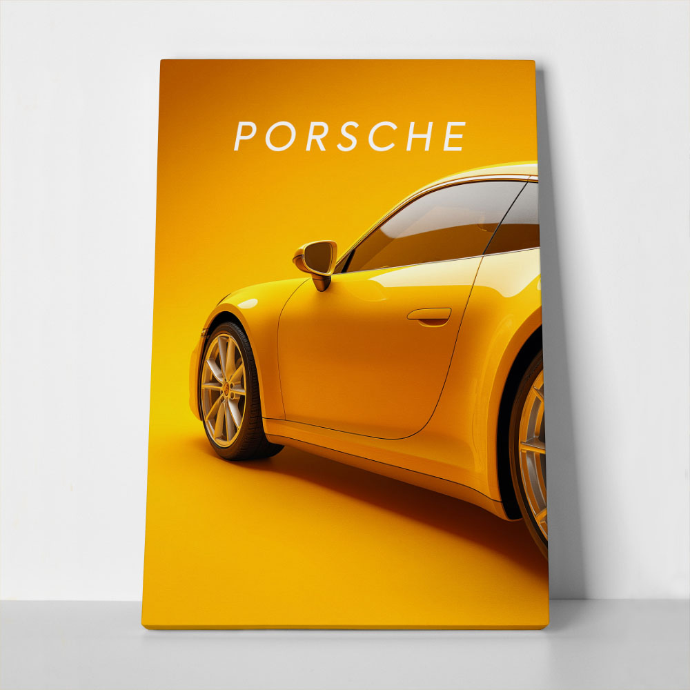Πινακας σε καμβά PORSCHE YELLOW
