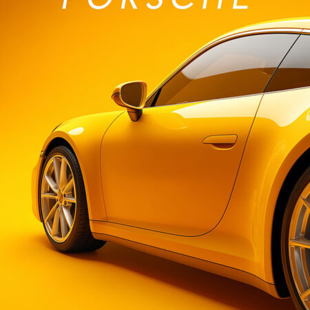Πινακας σε καμβά PORSCHE YELLOW - Αυτοκινητα Sticky 5