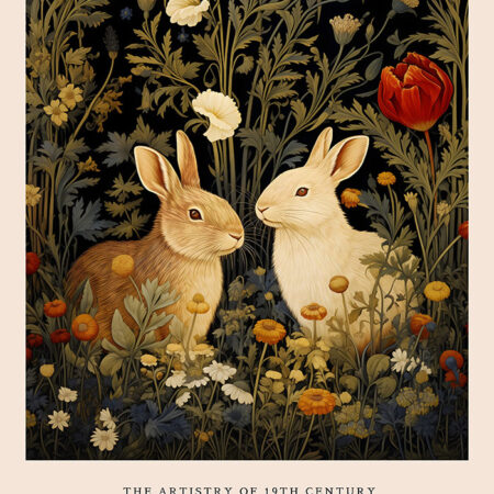 Πινακας σε καμβά WILLIAM MORRIS - RABBITS 1 - William Morris Sticky 5