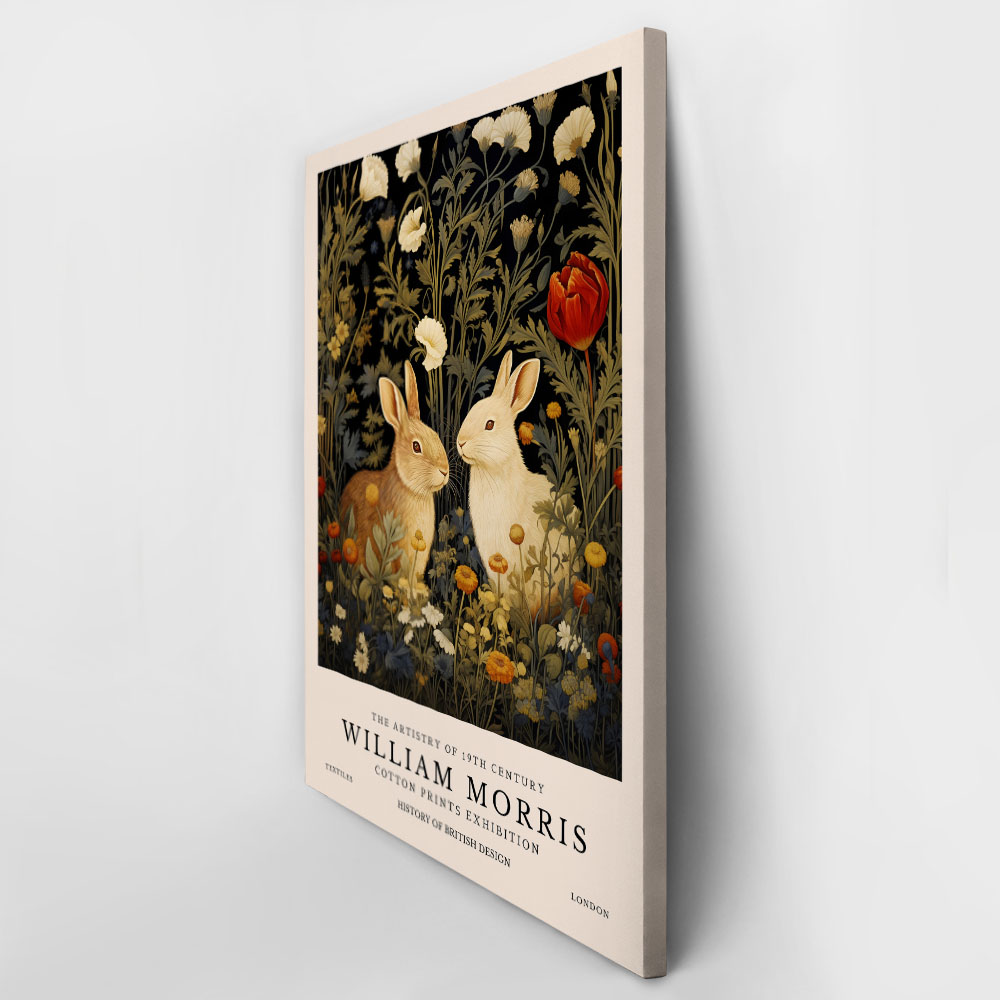 Πινακας σε καμβά WILLIAM MORRIS - RABBITS 1