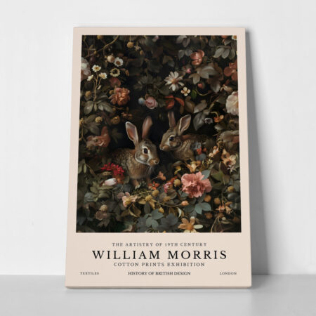Πινακας σε καμβά WILLIAM MORRIS - RABBITS 3