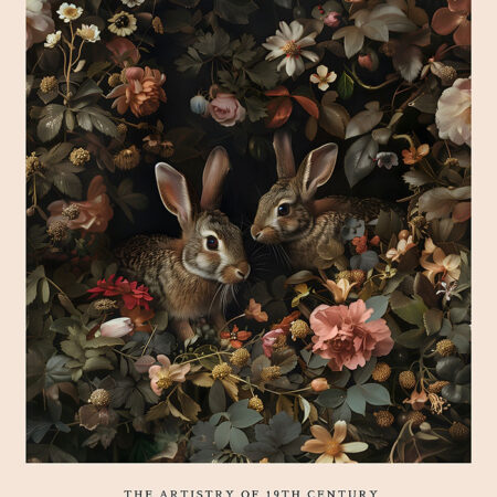 Πινακας σε καμβά WILLIAM MORRIS - RABBITS 3 - William Morris Sticky 5