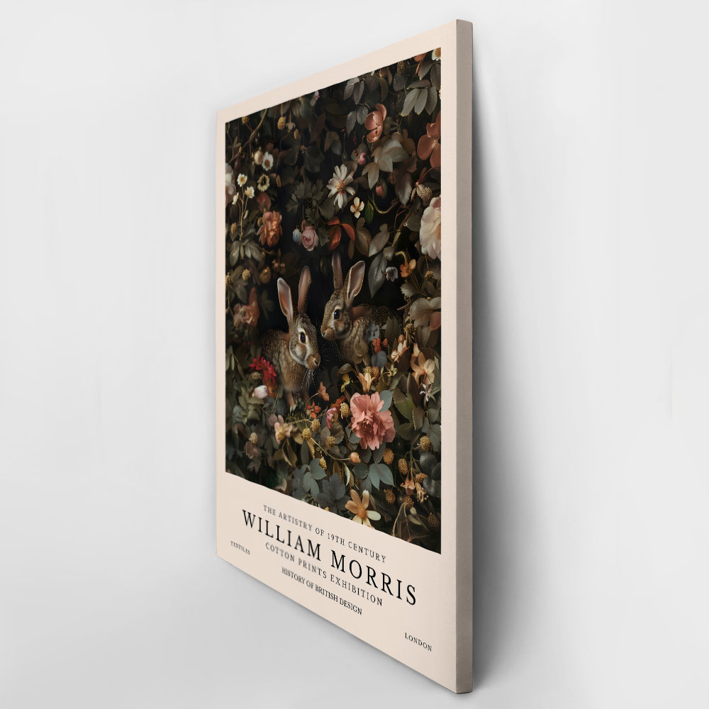 Πινακας σε καμβά WILLIAM MORRIS - RABBITS 3