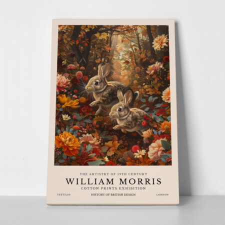 Πινακας σε καμβά WILLIAM MORRIS - RABBITS 4