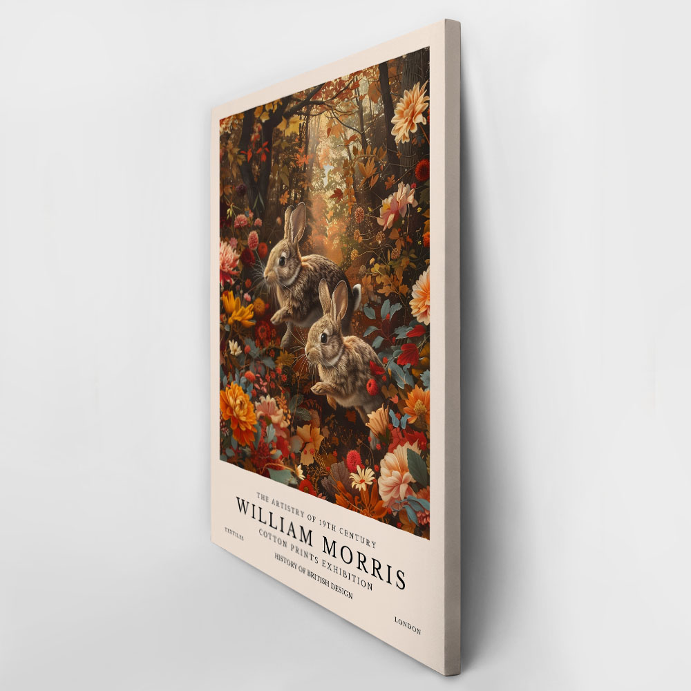 Πινακας σε καμβά WILLIAM MORRIS - RABBITS 4