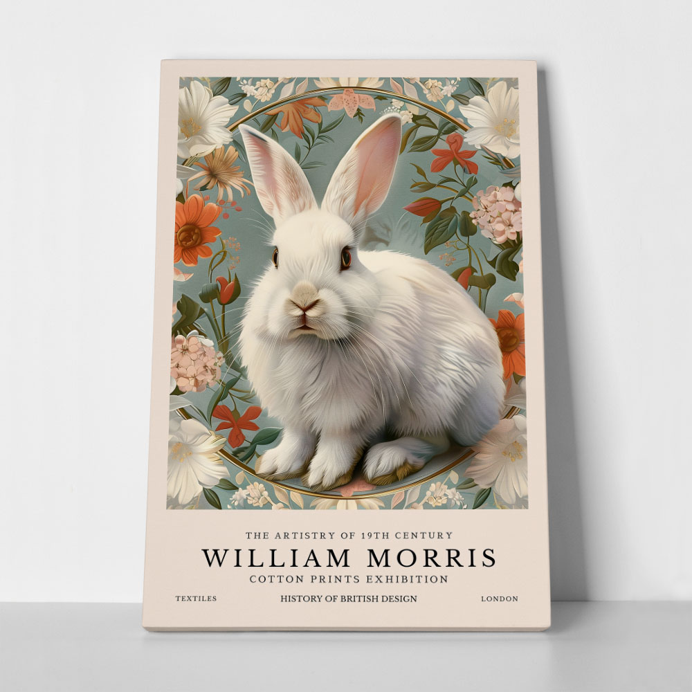 Πινακας σε καμβά WILLIAM MORRIS - RABBITS 5