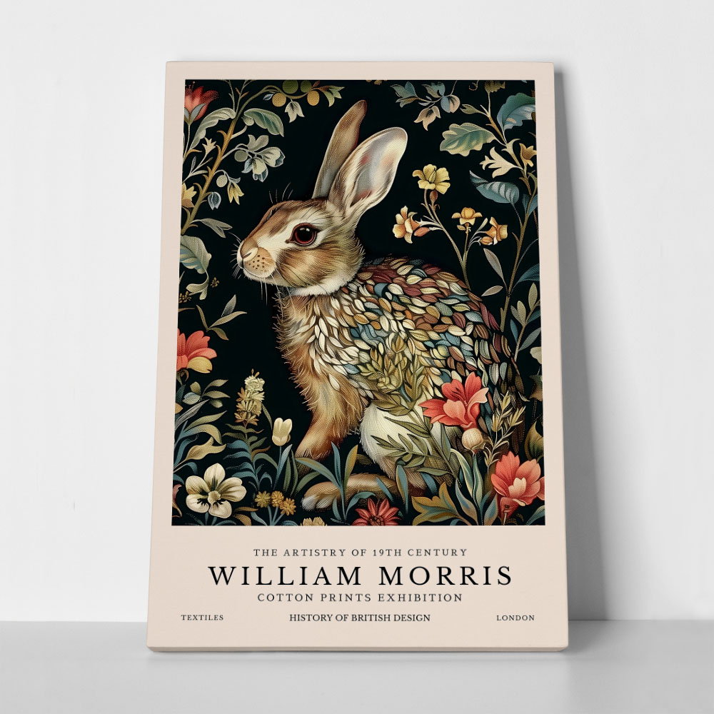 Πινακας σε καμβά WILLIAM MORRIS - RABBITS 6