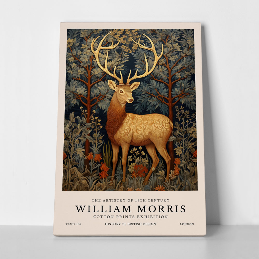 Πινακας σε καμβά WILLIAM MORRIS - REINDEER 1