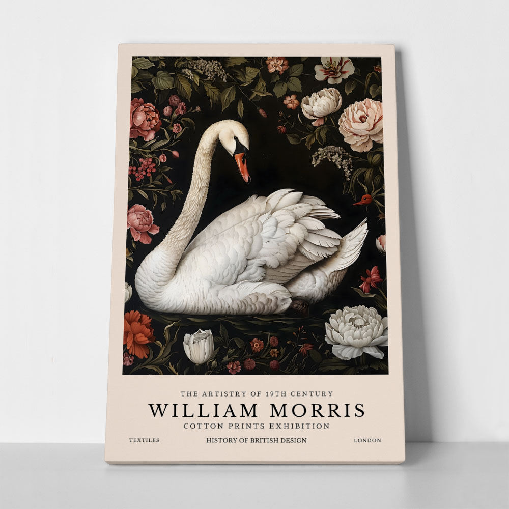 Πινακας σε καμβά WILLIAM MORRIS - SWAN