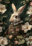 Πινακας σε καμβά WILLIAM MORRIS - VICTORIAN RABBIT PORTRAIT  1