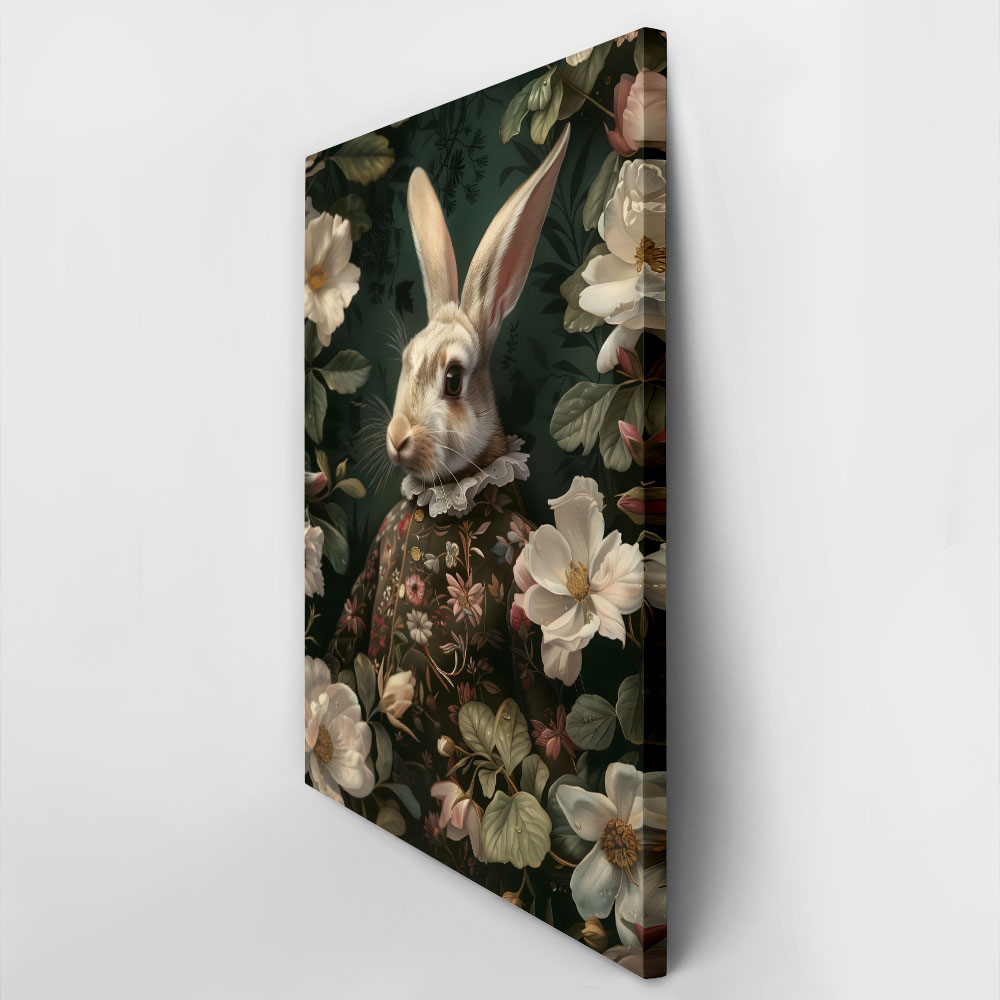 Πινακας σε καμβά WILLIAM MORRIS - VICTORIAN RABBIT PORTRAIT  1