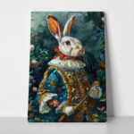 Πινακας σε καμβά WILLIAM MORRIS - VICTORIAN RABBIT PORTRAIT 2