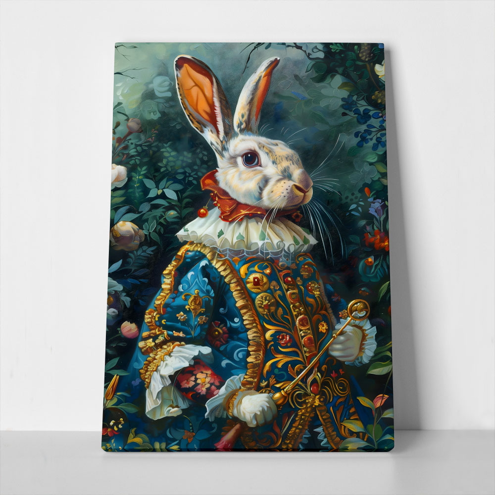 Πινακας σε καμβά WILLIAM MORRIS - VICTORIAN RABBIT PORTRAIT 2