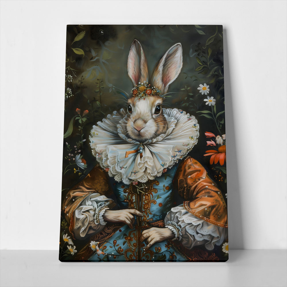 Πινακας σε καμβά WILLIAM MORRIS - VICTORIAN RABBIT PORTRAIT 3