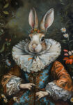 Πινακας σε καμβά WILLIAM MORRIS - VICTORIAN RABBIT PORTRAIT 3