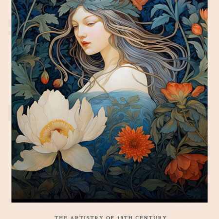 Πινακας σε καμβά WILLIAM MORRIS - WOMAN 2 - William Morris Sticky 5