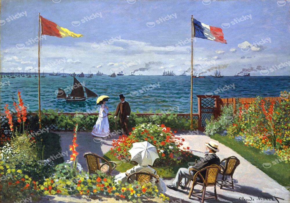 Πινακας σε καμβά MONET - GARDEN AT SAINTE ADRESSE