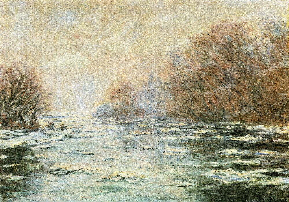 Πινακας σε καμβά MONET - ICE MELTING NEAR VETHEUIL