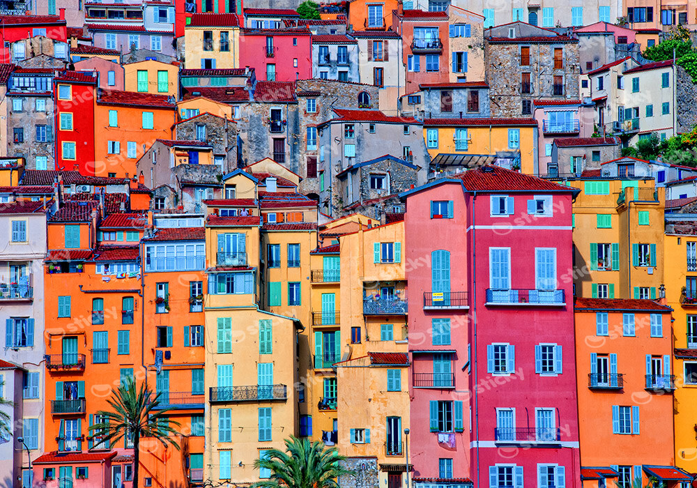 Πινακας σε καμβά COLORFUL HOUSES