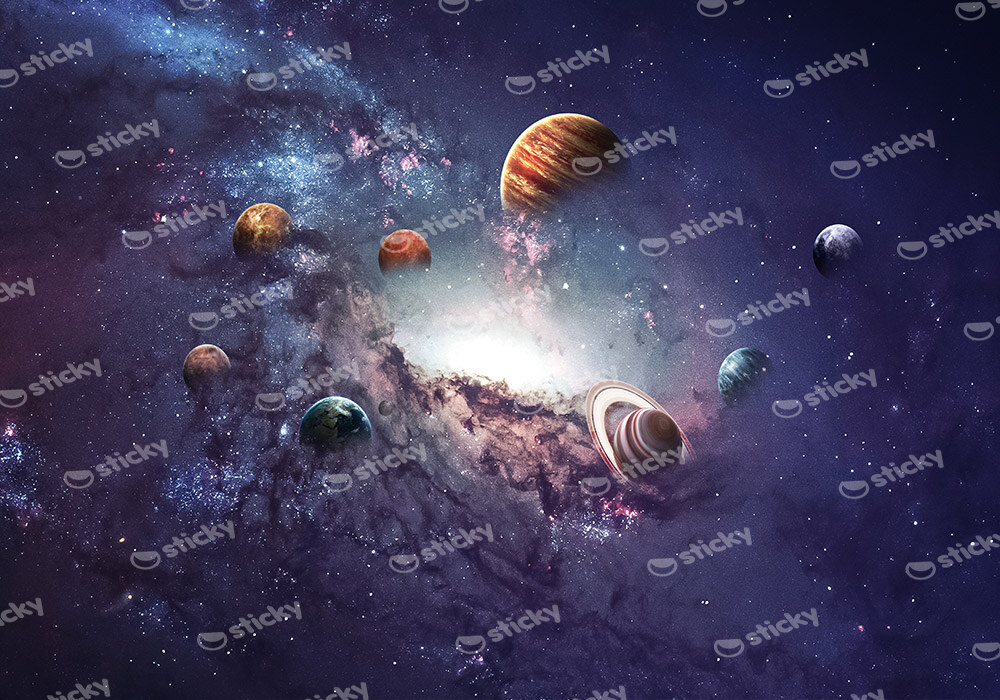 Πινακας σε καμβά CREATION OF PLANETS