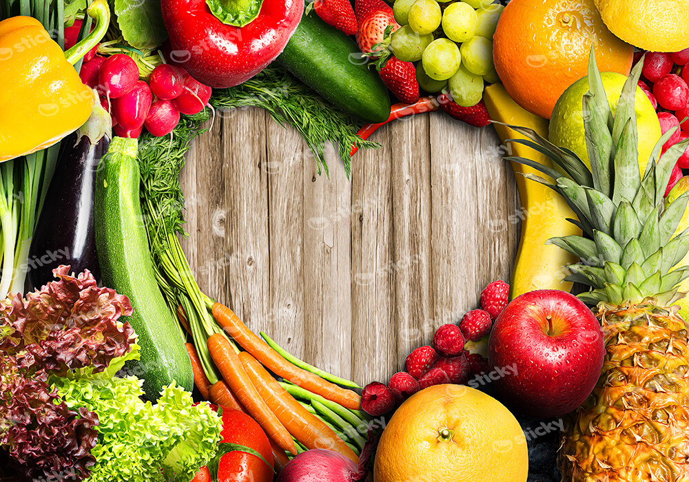 Πινακας σε καμβά VEGETABLES AND FRUITS