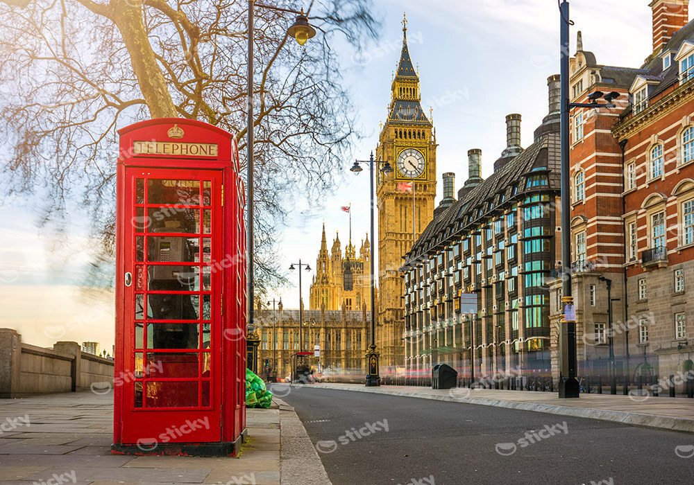 Πινακας σε καμβά OLD RED TELEPHONE BOX