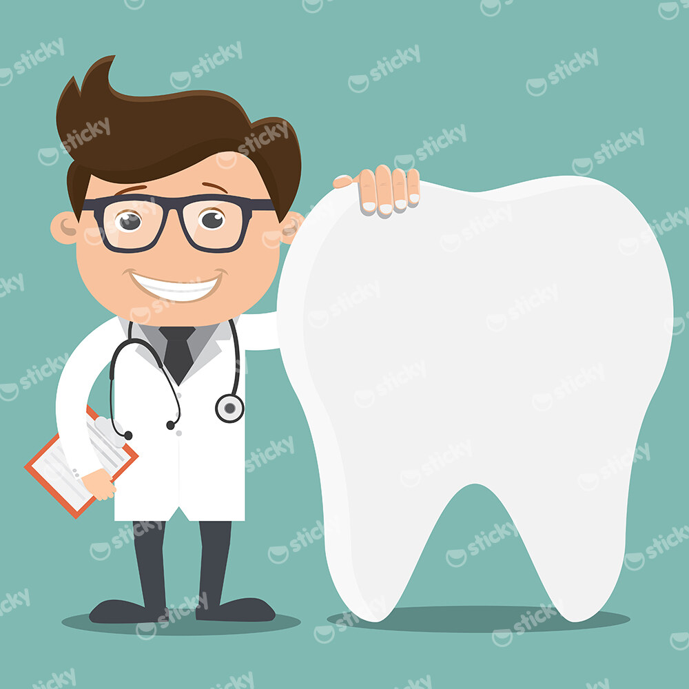 Πίνακας σε καμβά DENTIST AND TOOTH