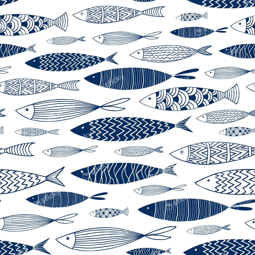 Πίνακας σε καμβά FISH PATTERN 1