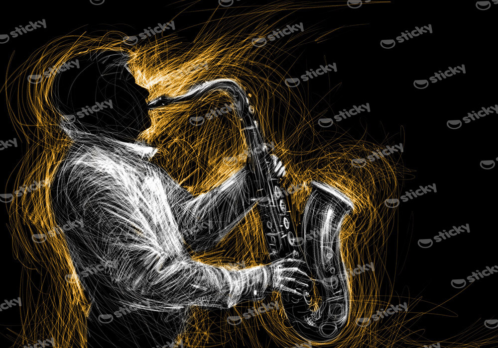 Πινακας σε καμβά JAZZ SAXOPHONE
