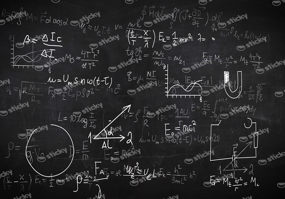 Πινακας σε καμβά PHYSICAL FORMULAS CHALKBOARD