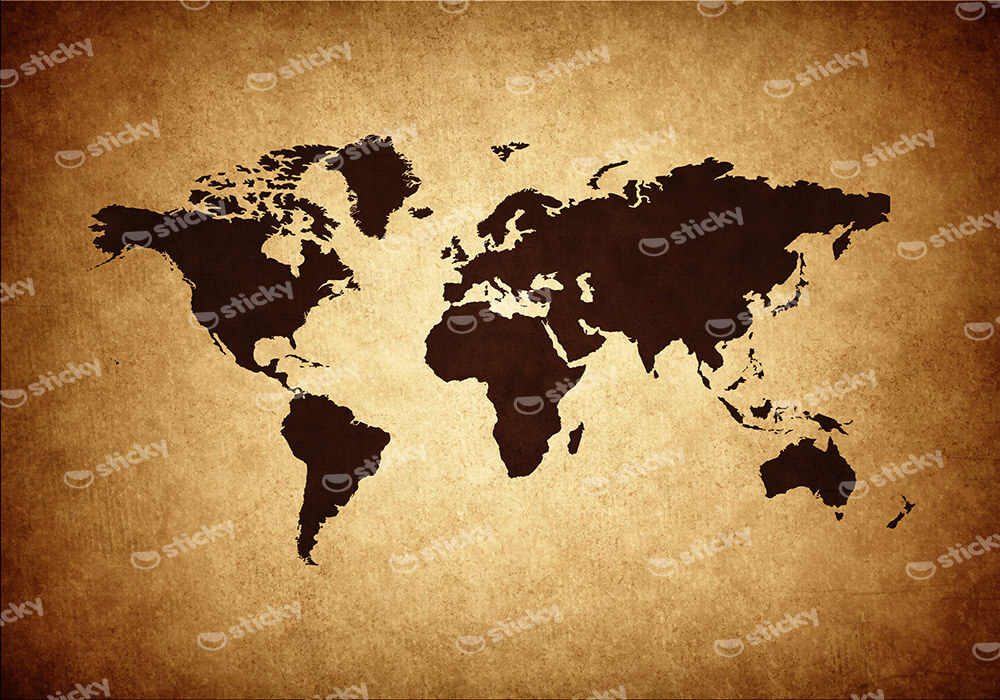 Πινακας σε καμβά GRUNGE WORLD MAP