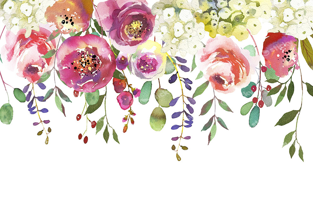 Πινακας σε καμβά PASTEL COLORS WATERCOLOR FLORAL DROP