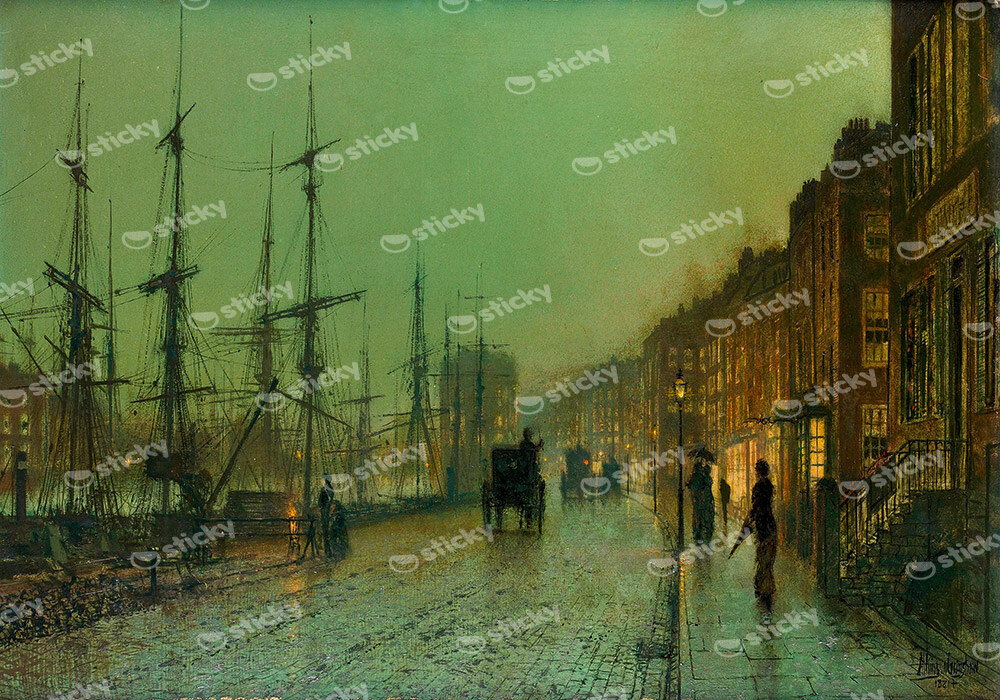 Πινακας σε καμβά JOHN ATKINSON - SHIPPING ON THE CLYDE