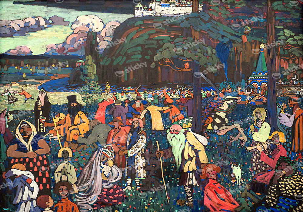 Πινακας σε καμβά KANDINSKY - COLOURFUL LIFE