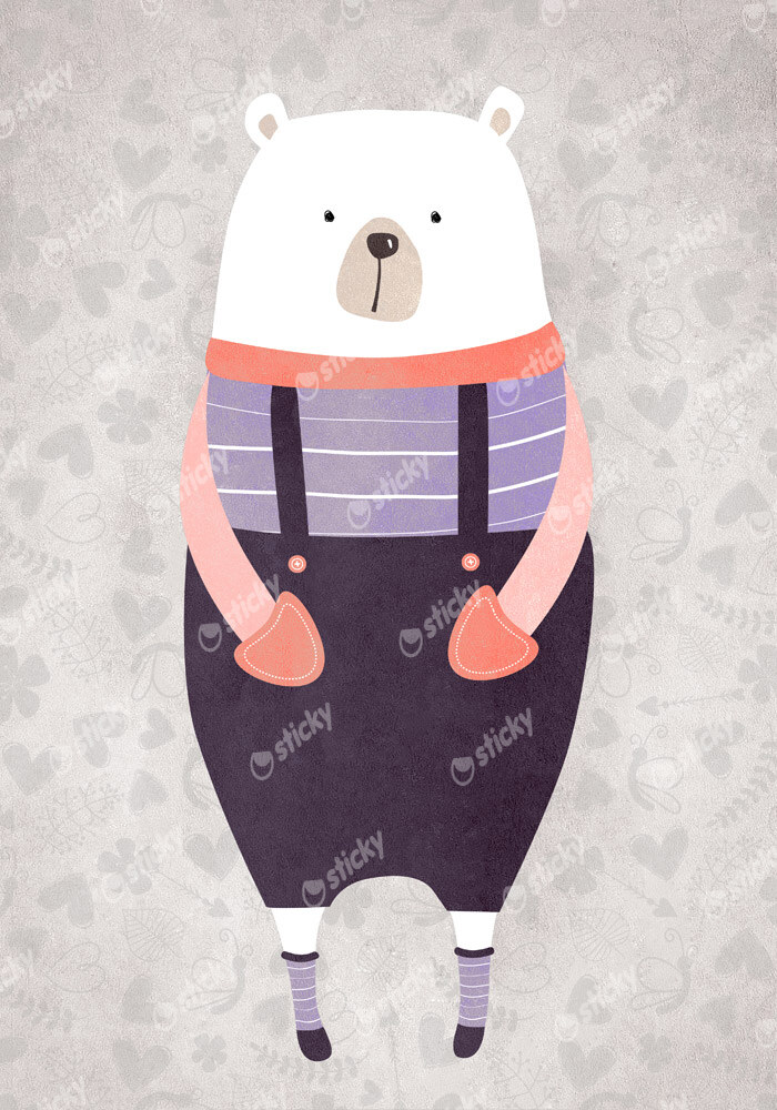Πινακας σε καμβά BEAR WEARING CLOTHES