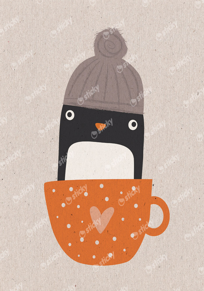 Πινακας σε καμβά CUTE PENGUIN
