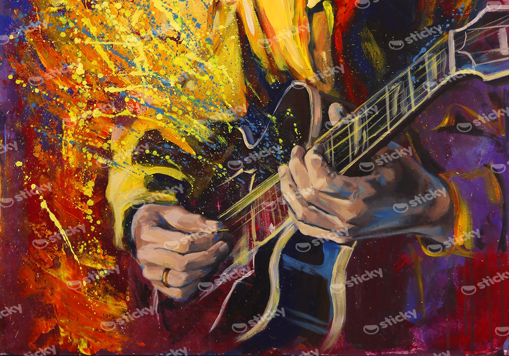 Πινακας σε καμβά GUITARISTS PLAYING GUITAR