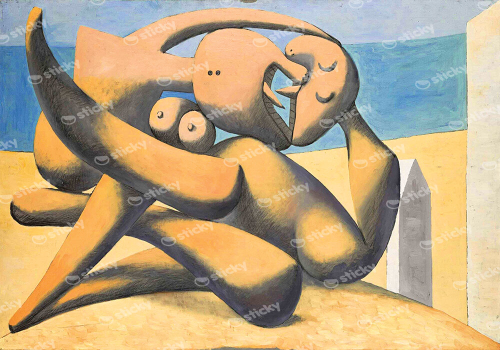 Πίνακας σε καμβά PICASSO - FIGURES AT THE SEASIDE