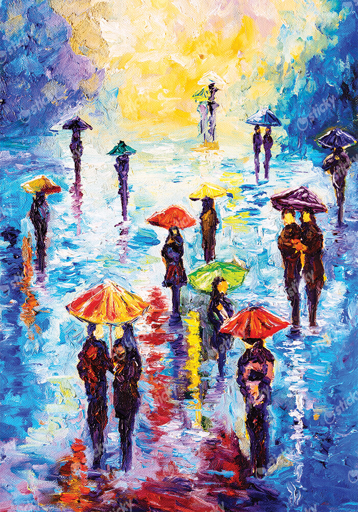 Πινακας σε καμβά RAINY DAY OIL PAINTING 2