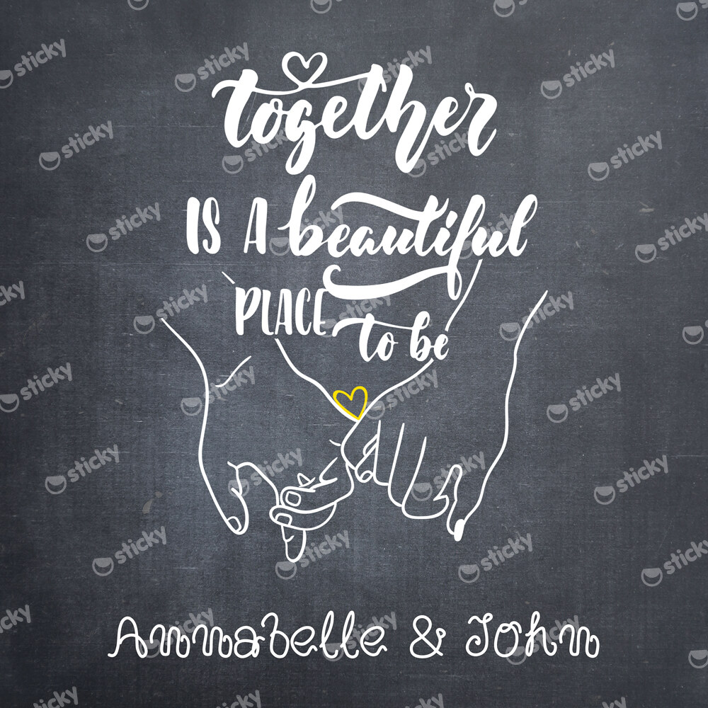 Τετράγωνος Πίνακας TOGETHER A PLACE TO BE B