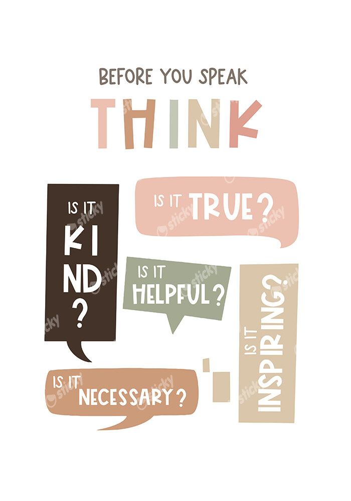 Πινακας σε καμβά BEFORE YOU SPEAK
