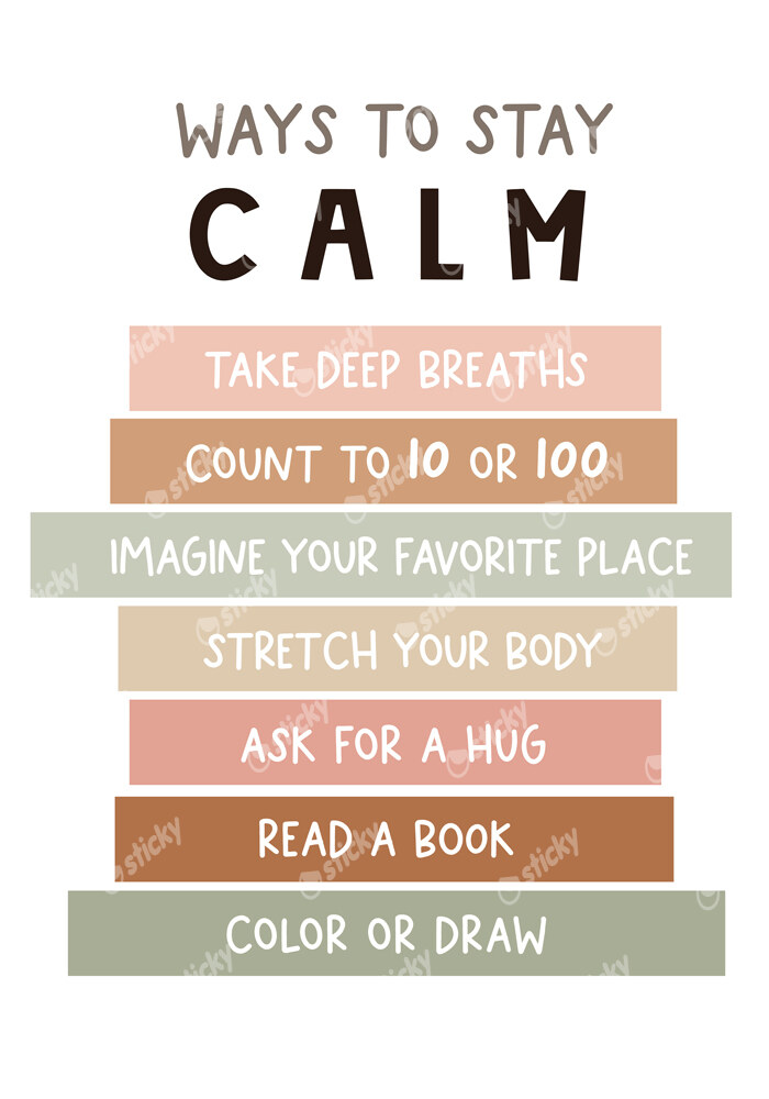 Πινακας σε καμβά WAYS TO STAY CALM