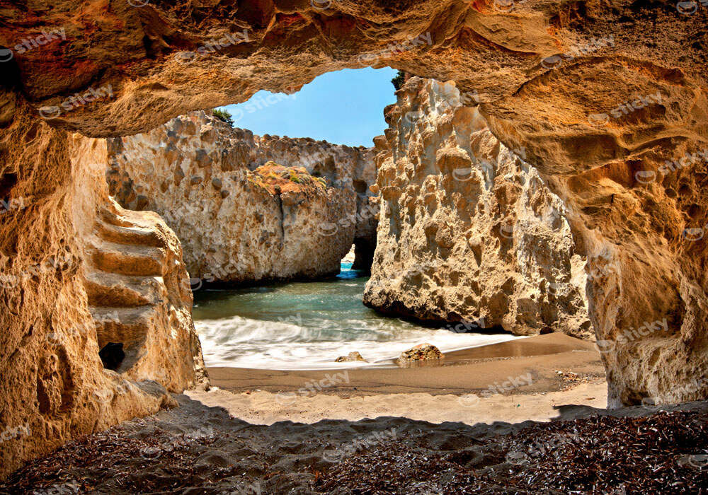 Πινακας σε καμβά CAVE IN MILOS