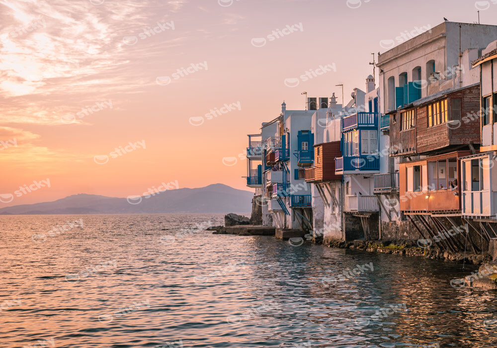 Πινακας σε καμβά MYKONOS SUNSET