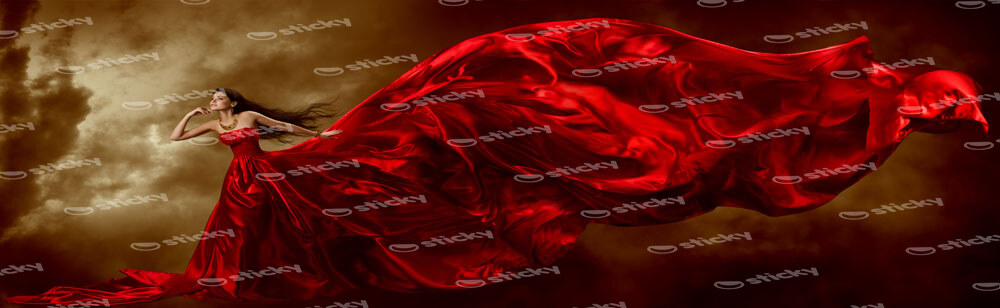 Πίνακας σε καμβά RED DRESS