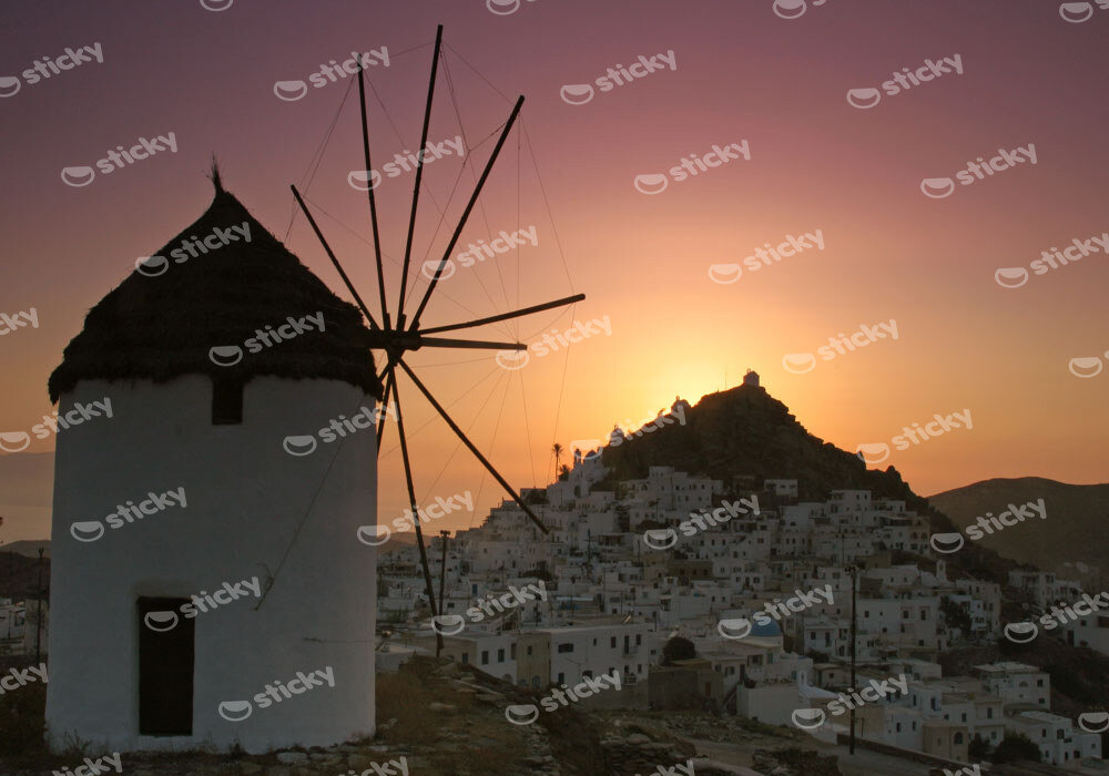 Πινακας σε καμβά WINDMILLS IN IOS 2