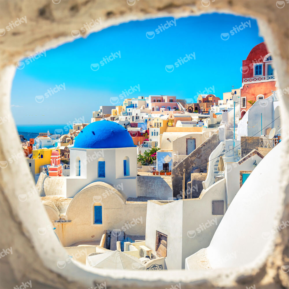 Πίνακας Τετράγωνος SANTORINI CHURCH 3