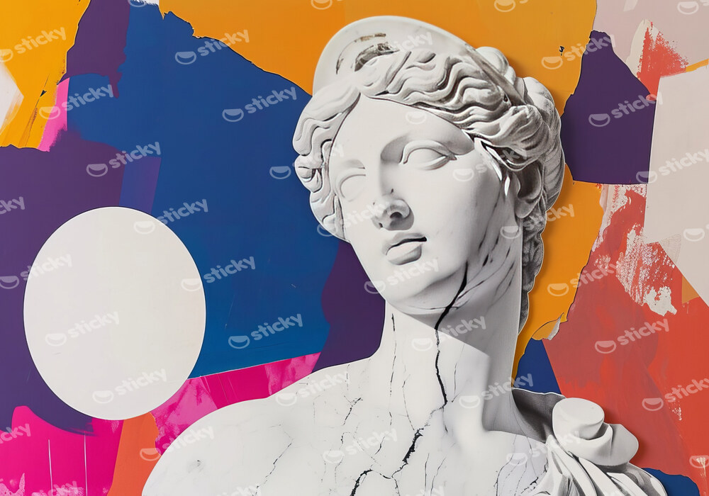 Πινακας σε καμβά FEMALE SCULPTURE COLLAGE