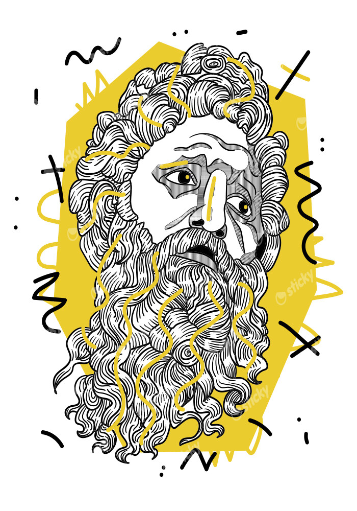 Πινακας σε καμβά GEOMETRIC YELLOW ZEUS